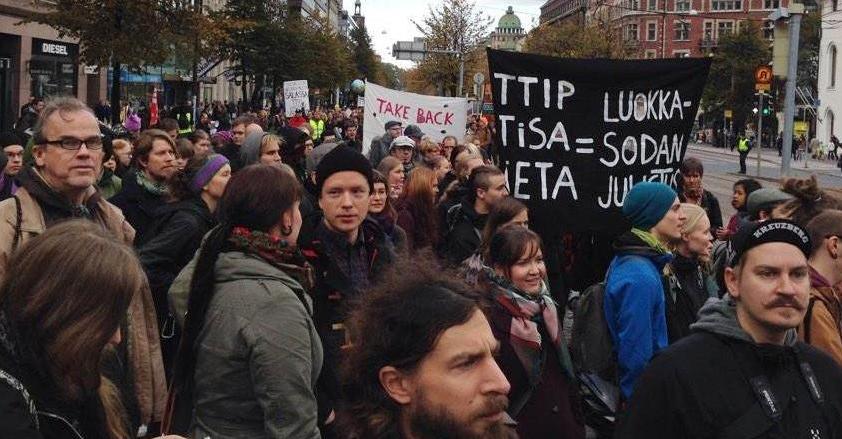 Mobilitazione europea Stop TTIP l'11 ottobre 2014 a Helsinki